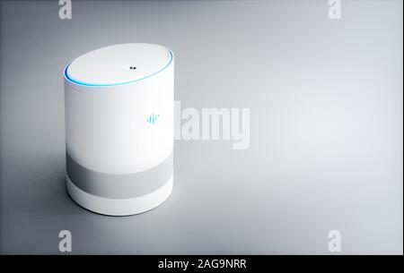 Intelligente Voice Activated assistant. 3D-rendering Konzept der Hi-tech futuristische künstliche Intelligenz Spracherkennung. Stockfoto