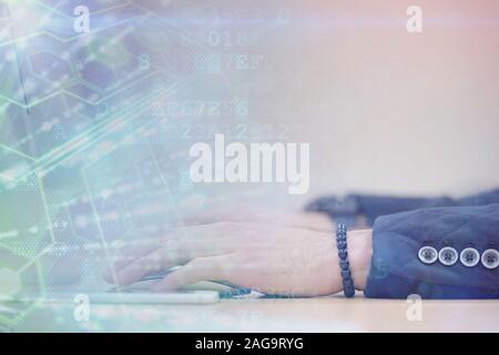 Programmierer arbeiten in einem Software Development und Coding Technologies. Website Design. Konzept. Stockfoto