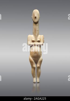 Kykladen statue Figur der naturalistischen' Plastira 'Art der Paros von Glypha Friedhof, Grab 23, Kat.-Nr. 4762. Anfang der Periode I (Grotta-Pel Kykladen Stockfoto