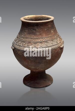 Kykladen Keramik Krater mit beeindruckt lineare Dekoration. Kykladen II (2800-2300 v. Chr.), Chalandriani, Syros. Archäologisches Nationalmuseum Athen. Ca Stockfoto