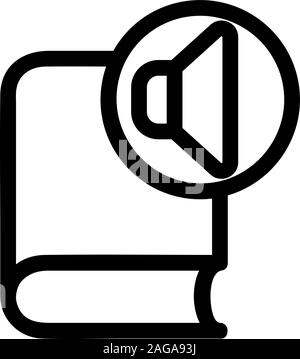 Hörbuch Symbol Vektor. Isolierte Kontur symbol Abbildung Stock Vektor