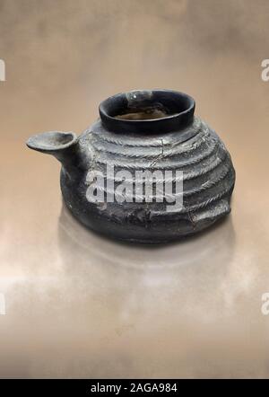 Kykladen "Kastri Gruppe ' Teekanne. Früh kykladische III (2300-2000 v. Chr.), Phylakopi I, Melos. Archäologisches Nationalmuseum Athen. Kat.-Nr. 6104 1-3. Die Stockfoto