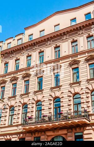 Gebäude der ehemaligen Hotel demuth am Wasser Moika Haus 40. St. Petersburg, Russland. Stockfoto