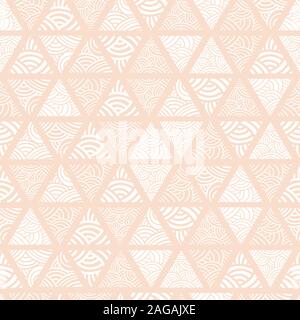 Hand Abstract background mit Doodle triangels - nahtlose Muster, toll für Textilien, Banner, Umhüllung, Wallpaper - Vektor Design gezeichnet Stockfoto