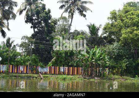Backwaters in Kerala Alleppey Stockfoto