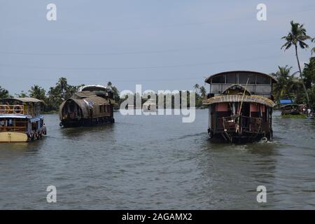 Backwaters in Kerala Alleppey Stockfoto