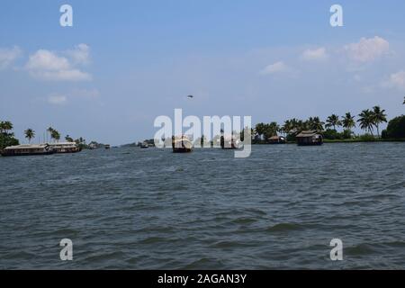 Backwaters in Kerala Alleppey Stockfoto
