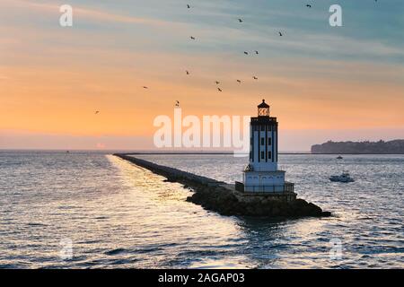 Los Angeles Leuchtturm in der Dämmerung Stockfoto