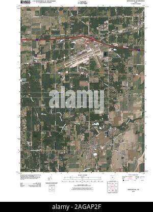 USGS TOPO Map Ohio OH Whitehouse 20100811 TM Restoration Stockfoto