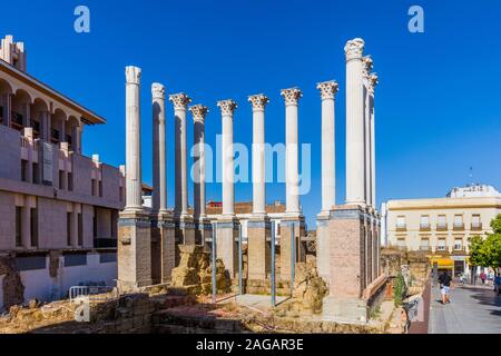 Ruinen der römischen Tempel von Córdoba in Córdoba in Andalusien Spanien Stockfoto