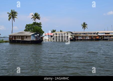 Premium Kreuzfahrten in Kerala Hausboot Backwaters Stockfoto