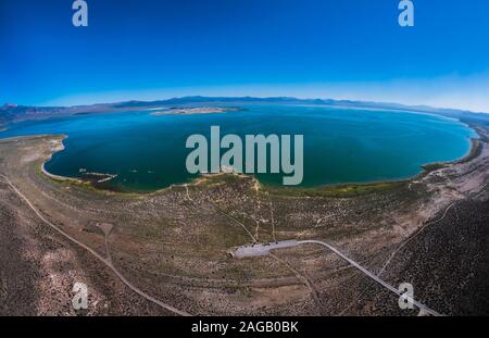 Mono Lake aus der Luft, Owens Valley, Kalifornien. Stockfoto