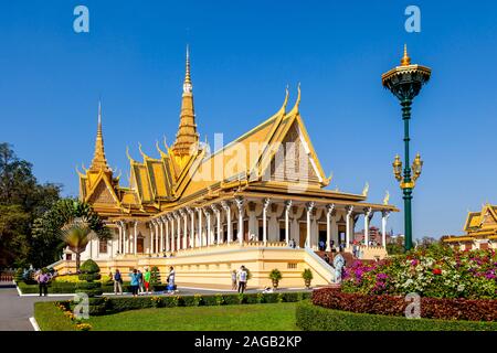 Der Thronsaal Im Königlichen Palast, Phnom Penh, Kambodscha. Stockfoto