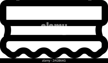 Servietten für die Reinigung der Vektor icon. Isolierte Kontur symbol Abbildung Stock Vektor