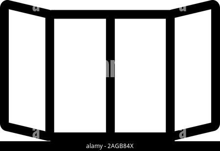 Saubere Fenster Symbol Vektor. Isolierte Kontur symbol Abbildung Stock Vektor