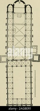 . Eine Geschichte der Architektur in Italien aus der Zeit von Konstantin bis zum Beginn der Renaissance. rm Kirche^* v ^* - von viel kleineren Abmessungen thanSan Ambrogio, originallywith ein Langhaus aus zwei quadratischen baysflanked durch Gänge gebaut und Öffnen von intoa Querschiff, welche Projekte boldlybeyond den Gang Wände. Das Kreuz - ing ist durch eine octagonaldome bedeckt, und es öffnet sich ein choirof eine Bucht mit einer rundapsis, und Krypta unterhalb, der Boden der Chor angehoben fourteensteps sich auf vom Schiff, wie in SanAmbrogio, so dass die oberen halfof die Krypta ist über dem Fußboden des Kirchenschiffes, mit der jedoch Ithas Stockfoto