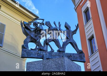 Sondrio, Denkmal für den antifaschistischen Widerstand Stockfoto