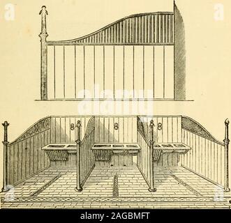 . Das Pferd: seine Sorten und Management in der Gesundheit und in der Krankheit. Für Boxen das Internat wird von 5 ft. Auf rund 36 Die Stable Yard und seine Insassen. 5 ft. 4 cm hoch, mit einem 2-ft. Dekorative Bügeleisen Panel - über Ling. Stockfoto