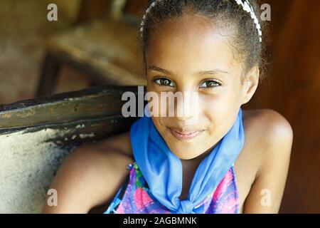 Schönheit kubanisches Mädchen III, Kuba Stockfoto