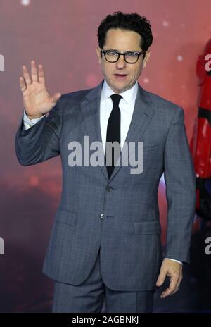 JJ Abrams die Teilnahme an der Premiere von Star Wars: Der Aufstieg von Skywalker am Vue Leicester Square in London statt. Stockfoto