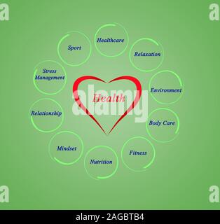 Diagramm der Gesundheit Stockfoto