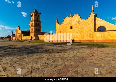 Missionskirche San José de Chiquitos, Jesuitenmission, Missionskreis, UNESCO-Weltkulturerbe, Östliche Tiefländer, Bolivien, Lateinamerika Stockfoto