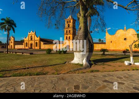 Missionskirche San José de Chiquitos, Jesuitenmission, Missionskreis, UNESCO-Weltkulturerbe, Östliche Tiefländer, Bolivien, Lateinamerika Stockfoto