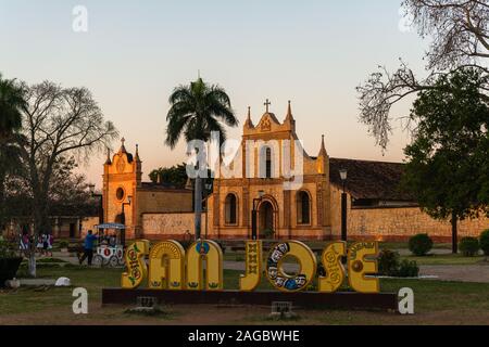 Missionskirche San José de Chiquitos, Jesuitenmission, Missionskreis, UNESCO-Weltkulturerbe, Östliche Tiefländer, Bolivien, Lateinamerika Stockfoto