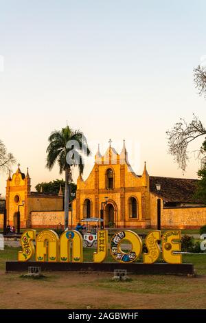 Missionskirche San José de Chiquitos, Jesuitenmission, Missionskreis, UNESCO-Weltkulturerbe, Östliche Tiefländer, Bolivien, Lateinamerika Stockfoto