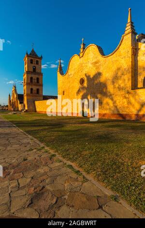 Missionskirche San José de Chiquitos, Jesuitenmission, Missionskreis, UNESCO-Weltkulturerbe, Östliche Tiefländer, Bolivien, Lateinamerika Stockfoto