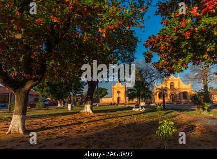 Missionskirche San José de Chiquitos, Jesuitenmission, Missionskreis, UNESCO-Weltkulturerbe, Östliche Tiefländer, Bolivien, Lateinamerika Stockfoto