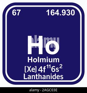Holmium Periodic Table of the Elements Vector Illustration eps 10 Stock Vektor