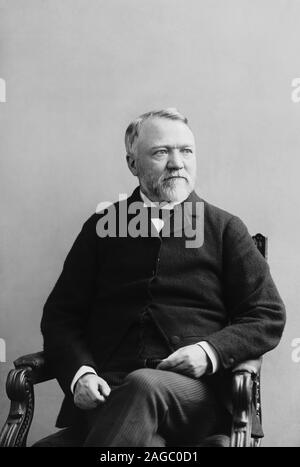 Vintage Portraitfoto von Scottish - amerikanische Industrieller und Philanthrop Andrew Carnegie (1835 - 1919). Foto ca. 1880 von Brady-Handy. Stockfoto