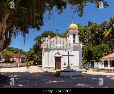 Sao Roque Kapelle, Insel Paqueta, Rio de Janeiro, Brasilien Stockfoto