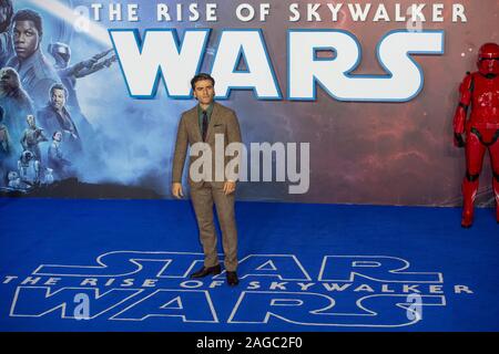 London, Großbritannien. 18 Dez, 2019. LONDON, ENGLAND - Dezember 18: Oscar Isaac besucht die Europäische Premiere von 'Star Wars: Der Aufstieg der Skywalker" im Cineworld Leicester Square am 18. Dezember 2019 in London, England. Credit: Gary Mitchell, GMP-Media/Alamy leben Nachrichten Stockfoto