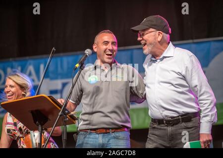 Bürgermeister Jakob Tag bei der Eröffnung des 2019 National Folk Festival, Salisbury, Maryland, USA Stockfoto