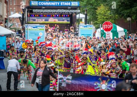 Tanks San Simon bei der Eröffnung Parade des 2019 National Folk Festival, Salisbury, Maryland, USA Stockfoto