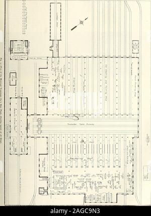 . Kanadische Transport & Distribution Management. n intoposition abgesenkt und der Körper darauf. Die Gruben, sowohl unter der Hebebühnen Literatur und Links zurück in den Shop, sind von concreteconstruction im gesamten Gebäude. Unter dem carhoists, gibt es eine tragende Wand unter dem vorgeschriebenen, aber die Balance ist Gekammert entlang der Hoist Welle, wie erwähnt, mit einem Con - Kreta, und einem Stahlbeton mainfloor über der Oberseite. Die Verlängerung der pitin die Überholung Abteilung similarin Konstruktion, mit der Abwesenheit von der seitlichen Wellentunnel Kammern. An, dass die Grube Endedes gibt es auch Schritte zur einlassöffnungauffüllen Shop Stockfoto