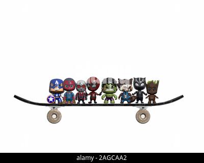 3D-Rendern von Skateboard mit Spielzeug Stockfoto