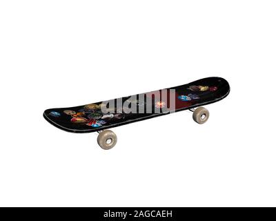 3D-Rendern von Skateboard mit Spielzeug Stockfoto