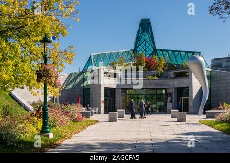 Quebec City, CA - 5. Oktober 2019: Fassade des Museum of Fine Arts (Musee National des Beaux-Arts) Stockfoto