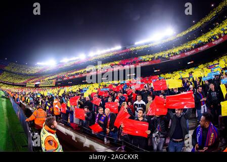 Barcelona, Spanien. 18 Dez, 2019. Auf das Stadion während des La Liga Match zwischen dem FC Barcelona und Real Madrid CF im Camp Nou Stadion in Barcelona, Spanien. Credit: Christian Bertrand/Alamy leben Nachrichten Stockfoto