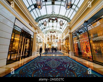 Las Vegas, DEZ 17: Innenansicht des Bellagio Wintergarten und Botanische Gärten auf Dec 17, 2019 in Las Vegas, Nevada Stockfoto