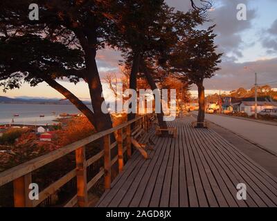 Puerto Williams (Chile), ein Fischerhafen in der Beagle-kanal und auch die Welt "südlichsten Dorf Stockfoto