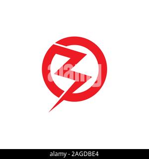 Buchstabe s Thunder Power Form logo Vektor Stock Vektor