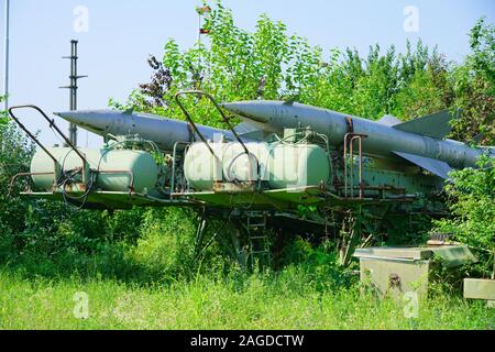 Belgrad, SERBIEN-19 Jun 2019 - Blick auf das Wahrzeichen Aeronautical Museum Belgrad (Ehemaligen jugoslawischen Luftfahrttechnischen Museum) Neben der Belgrader Ni entfernt Stockfoto