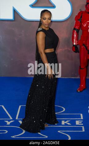 London, Großbritannien. 18 Dez, 2019. LONDON, ENGLAND - Dezember 18: Naomi Ackie besucht die Europäische Premiere von 'Star Wars: Der Aufstieg der Skywalker" im Cineworld Leicester Square am 18. Dezember 2019 in London, England. Credit: Gary Mitchell, GMP-Media/Alamy leben Nachrichten Stockfoto