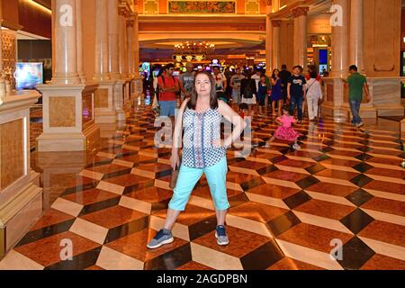 Las Vegas, NV, USA 09-30-18 Das Venetian ist Teil eines italienischen Stil casino Komplex, wo das elegante Interieur des venezianischen Architektur stand out Stockfoto