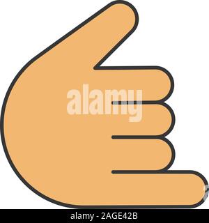 Shaka Handgeste Farbe Symbol. Hang Loose. Rufen Sie mich an. Isolierte Vector Illustration Stock Vektor