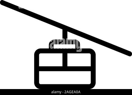 Aufzug in der Achterbahn Symbol Vektor. Isolierte Kontur symbol Abbildung Stock Vektor